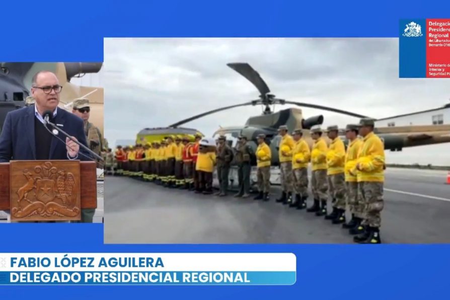 Región de O’Higgins contará con cinco helicópteros, dos aviones y más de 420 brigadistas para combatir incendios forestales