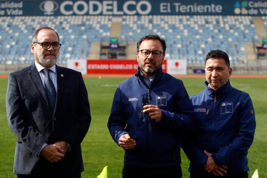 Subsecretario Collado y Delegado Presidencial López participan de visita inspectiva de la FIFA en el estadio El Teniente de Rancagua